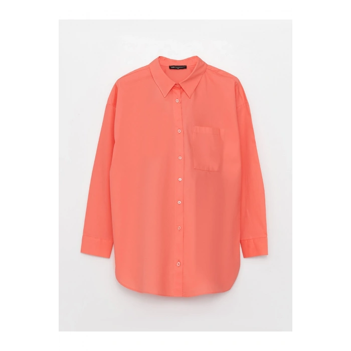 Düz Uzun Kollu Poplin Hamile Gömlek