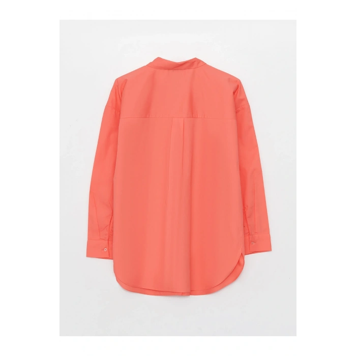 Düz Uzun Kollu Poplin Hamile Gömlek