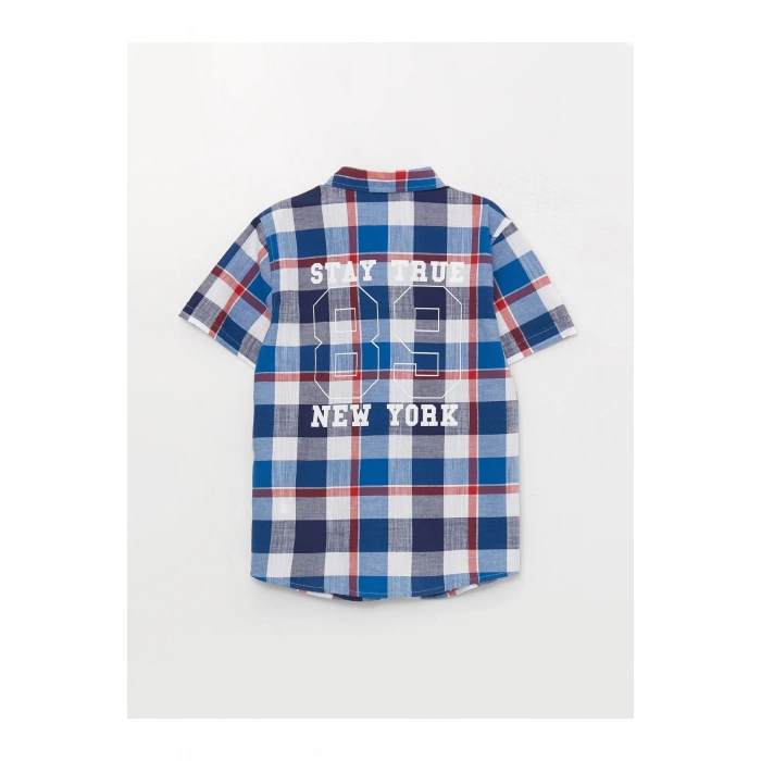 Ekose Kısa Kollu Erkek Çocuk Gömlek