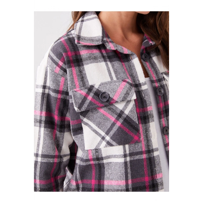 Ekose Uzun Kollu Hamile Oduncu Gömlek Ceket