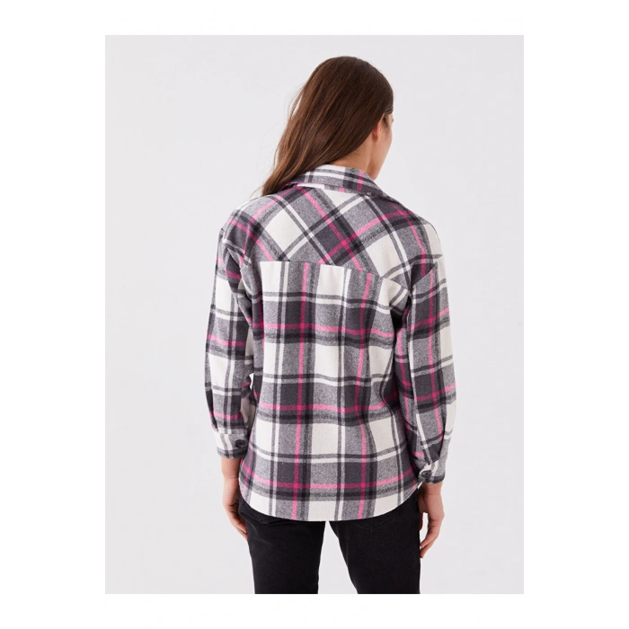 Ekose Uzun Kollu Hamile Oduncu Gömlek Ceket