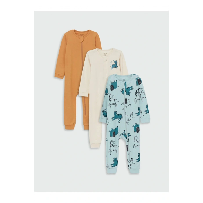 Erkek Bebek  3lü Uzun Kollu Tulum