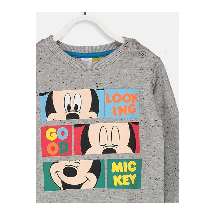 Erkek Bebek Gri Melanj D5P Sweatshirt