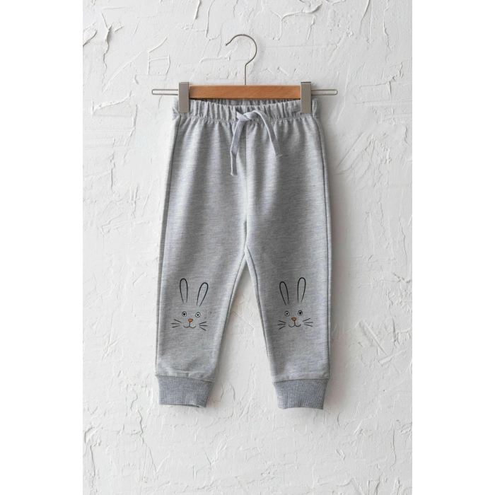 Erkek Bebek Gri Melanj F8Y Eşofman Altı