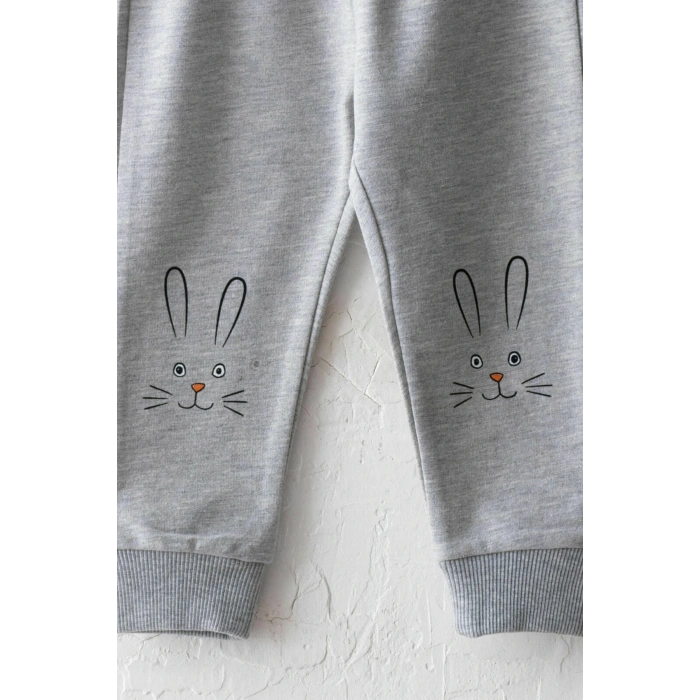 Erkek Bebek Gri Melanj F8Y Eşofman Altı