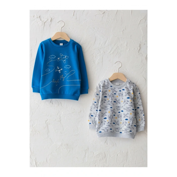 Erkek Çocuk Mavi Sweatshirt