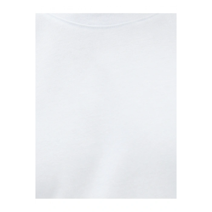 Erkek T-shirt 4sam10085hk Beyaz