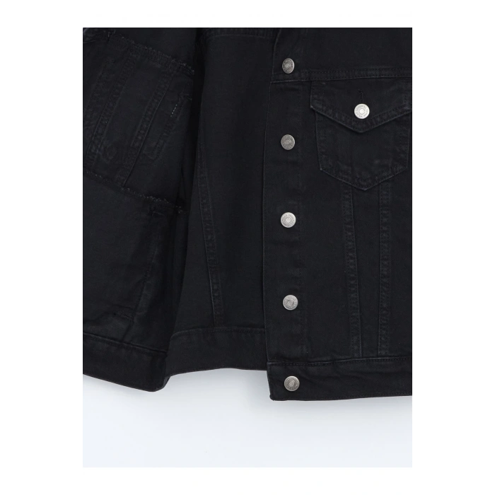 Gömlek Yaka Kadın Jean Ceket