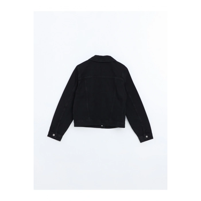 Gömlek Yaka Kadın Jean Ceket