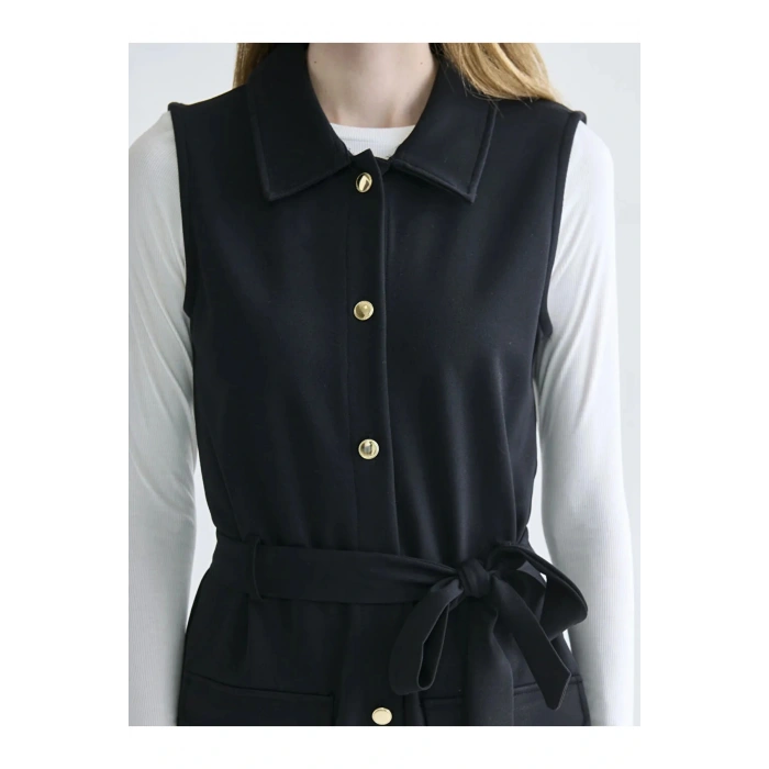 Gömlek Yaka Kadın Yelek