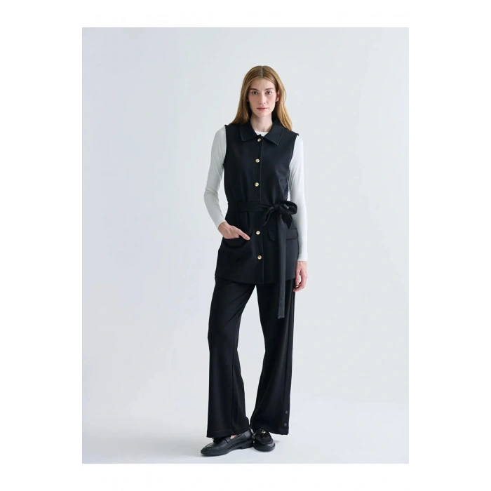 Gömlek Yaka Kadın Yelek