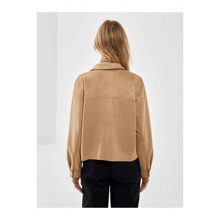 Gömlek Yaka Süet Kadın Ceket