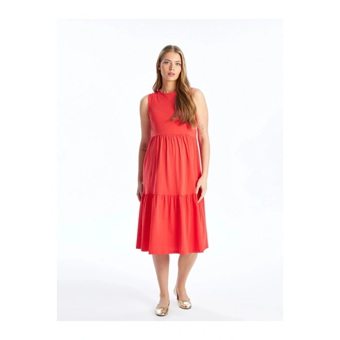 GSM storEden LCWAIKIKI Maternity Bisiklet Yaka Düz Hamile Elbise