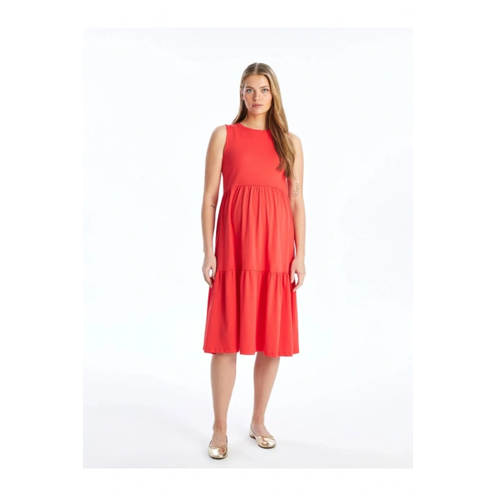 GSM storEden LCWAIKIKI Maternity Bisiklet Yaka Düz Hamile Elbise