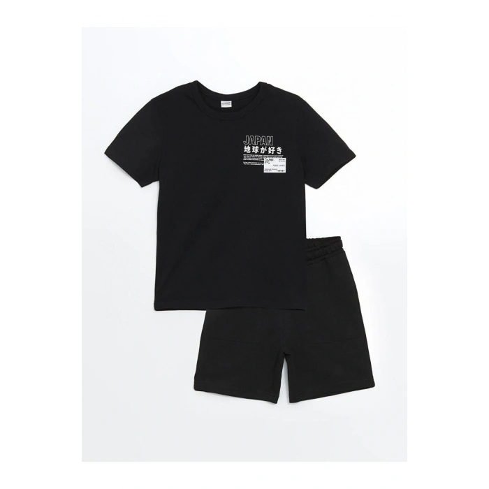 Japan Baskılı Erkek Çocuk Tişört Ve Şort 2li Takım