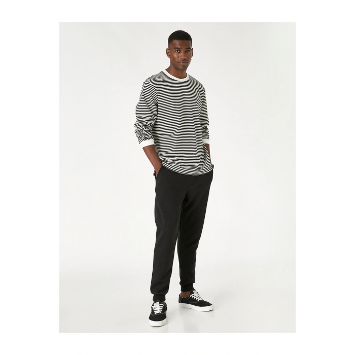 Jogger Eşofman Altı Beli Bağcıklı Şardonlu