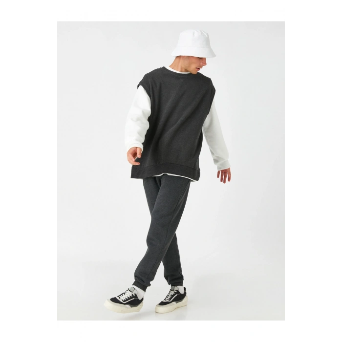 Jogger Eşofman Altı Beli Bağcıklı Şardonlu