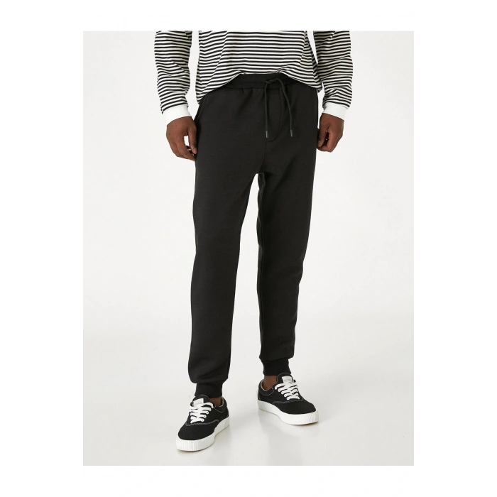 Jogger Eşofman Altı Beli Bağcıklı Şardonlu