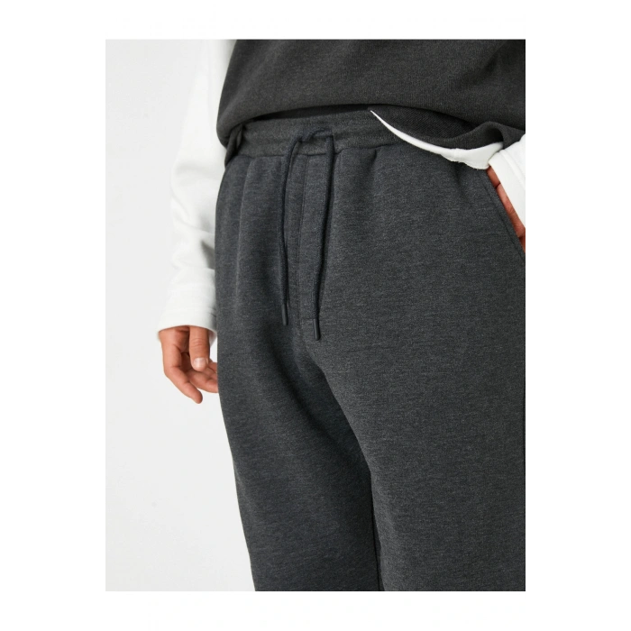 Jogger Eşofman Altı Beli Bağcıklı Şardonlu