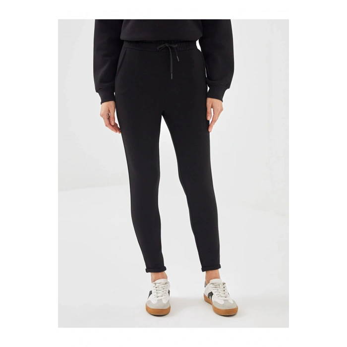 Kadın Beli Lastikli Düz Eşofman Altı