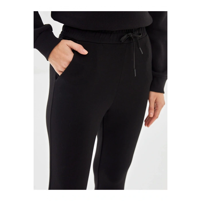 Kadın Beli Lastikli Düz Eşofman Altı