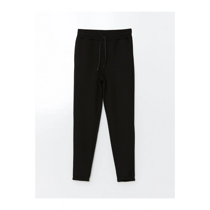 Kadın Beli Lastikli Düz Eşofman Altı