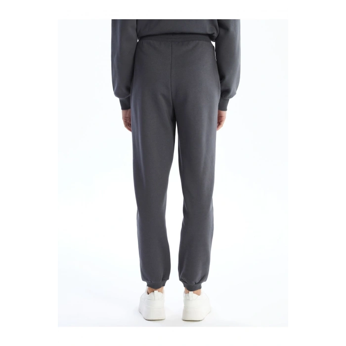 Kadın Beli Lastikli Düz Jogger Eşofman Altı