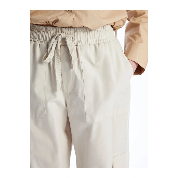 Kadın Beli Lastikli Düz Jogger Pantolon