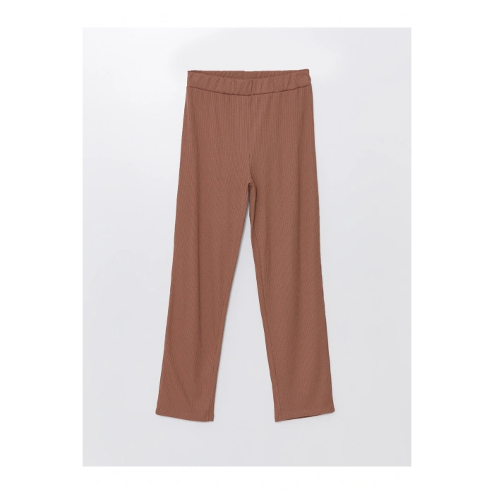 Kadın Beli Lastikli Düz Pantolon