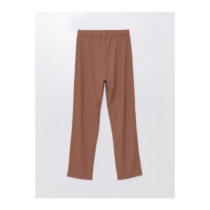 Kadın Beli Lastikli Düz Pantolon