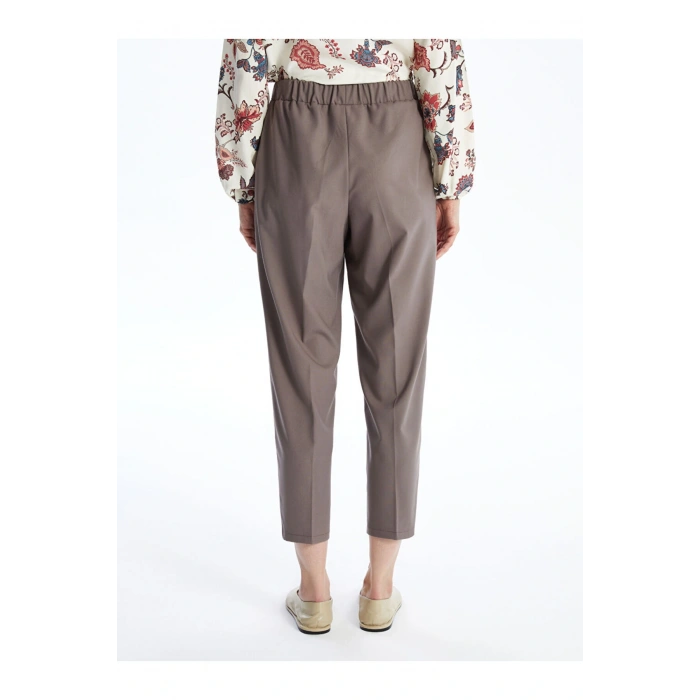 Kadin Beli Lastikli Duz Pantolon - W46120Z8