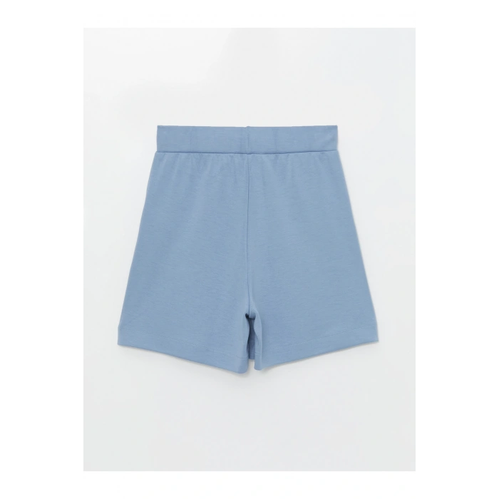 Kadın Beli Lastikli Düz Şort