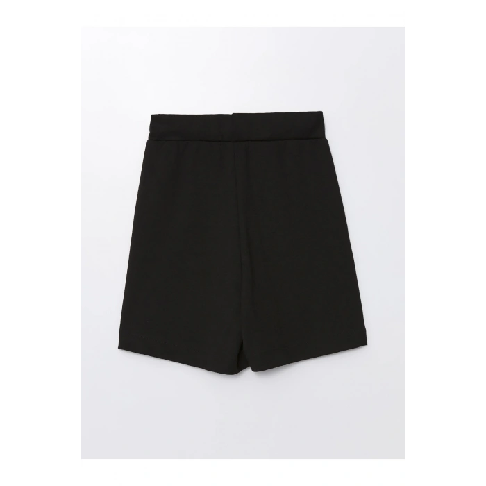 Kadın Beli Lastikli Düz Şort