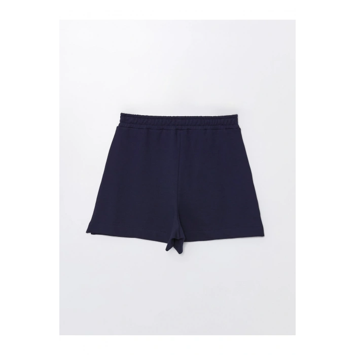 Kadın Beli Lastikli Düz Şort