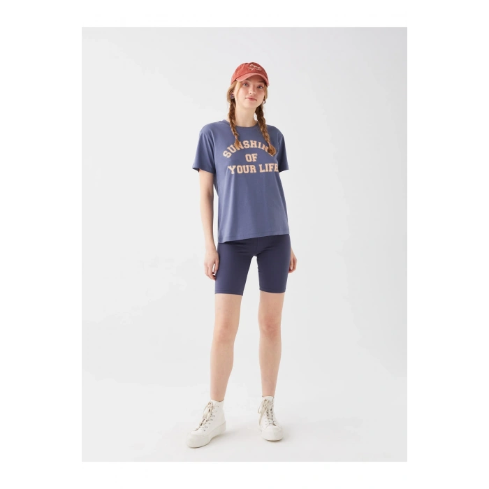 Kadın Beli Lastikli Düz Tayt