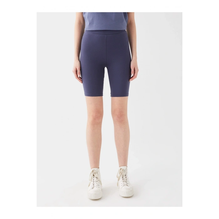 Kadın Beli Lastikli Düz Tayt