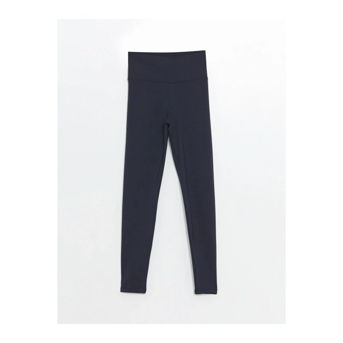 Kadın Beli Lastikli Ekstra Dar Fit Düz Tayt