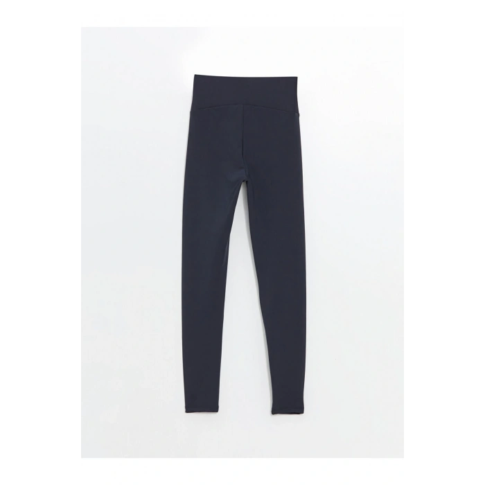 Kadın Beli Lastikli Ekstra Dar Fit Düz Tayt