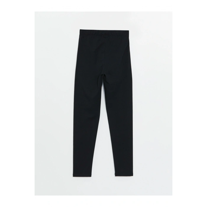 Kadın Beli Lastikli Ekstra Dar Fit Düz Tayt