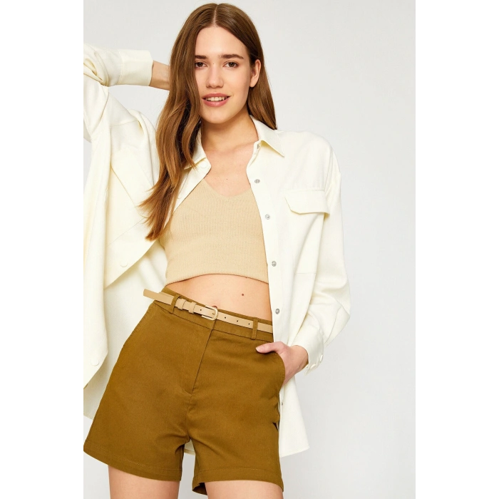 Kadın Haki Şort & Bermuda