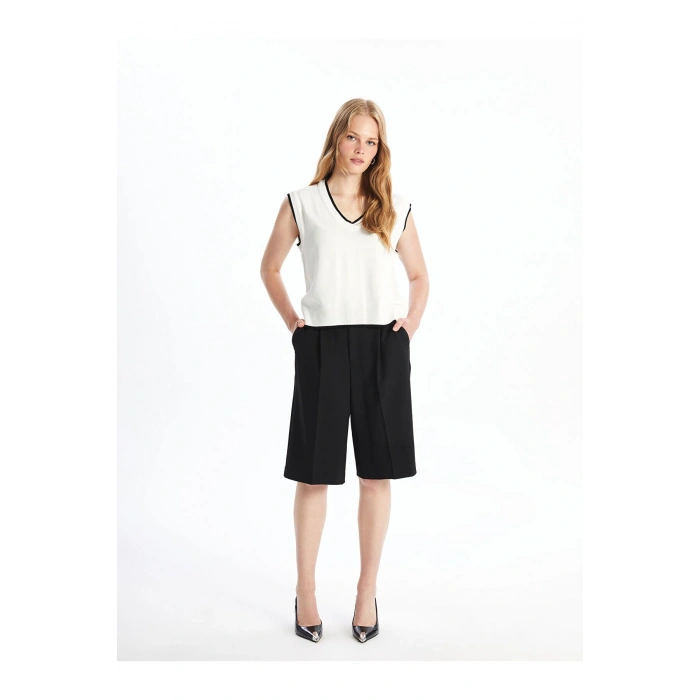 Kadın Loose Fit Düz Şort