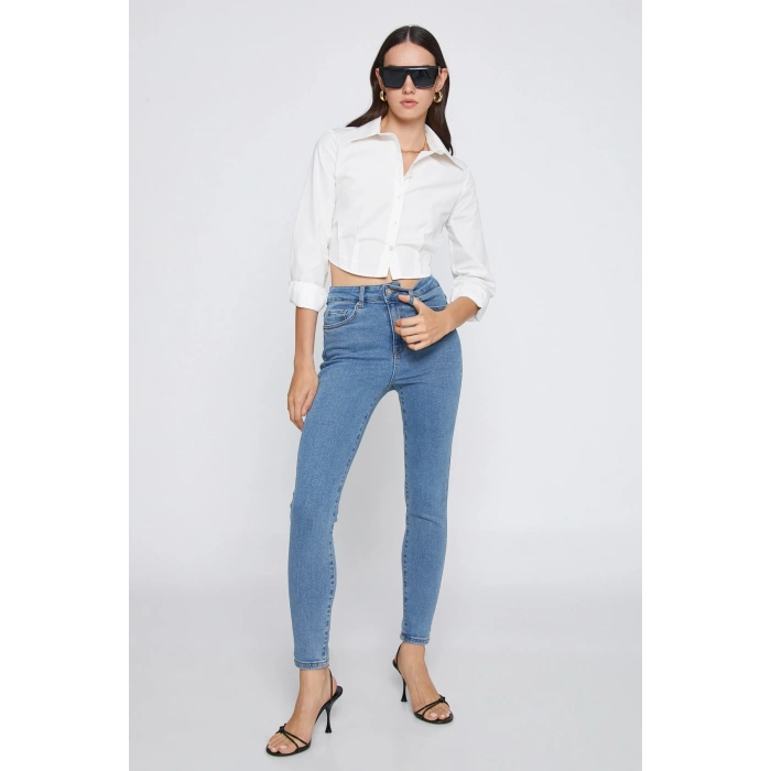 Kadın Orta İndigo Jeans 3SAL40024MD