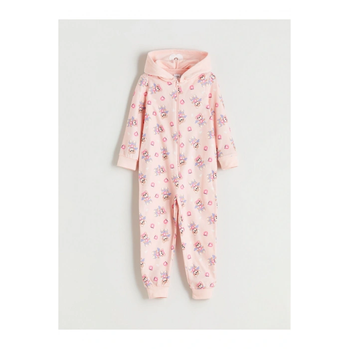 Kapüşonlu Desenli Polar Kız Çocuk Uyku Tulumu (W5)