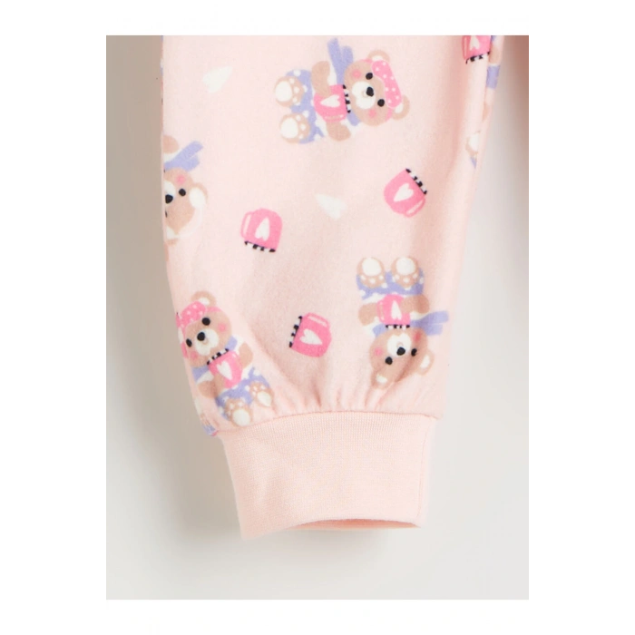 Kapüşonlu Desenli Polar Kız Çocuk Uyku Tulumu (W5)