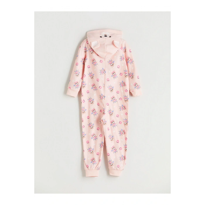 Kapüşonlu Desenli Polar Kız Çocuk Uyku Tulumu (W5)