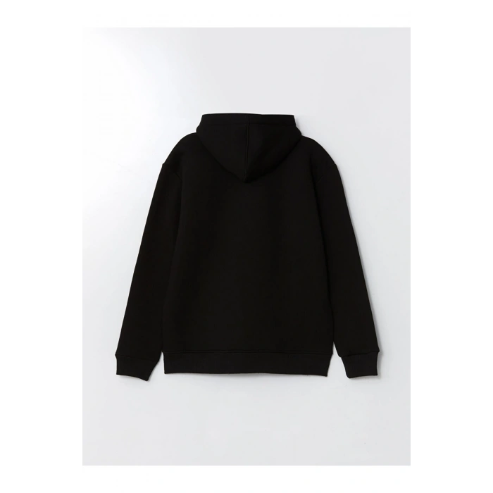 Kapusonlu Uzun Kollu Erkek Fermuarli Sweatshirt - W4LV28Z8