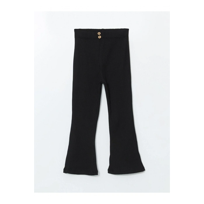 Kids Beli Lastikli İspanyol Paça Kız Çocuk Tayt