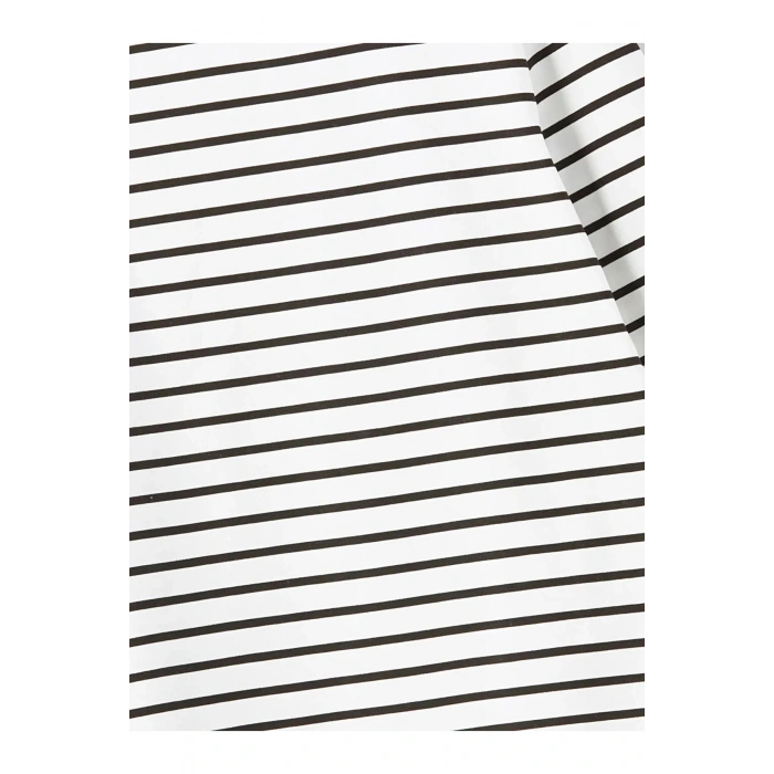 Kırmızı Baskılı Bisiklet Yaka Çizgili Uzun Kollu Kız Çocuk Tişört daymark