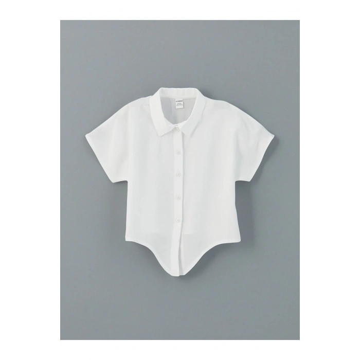Kısa Kollu Basic Kız Çocuk Gömlek (S5)