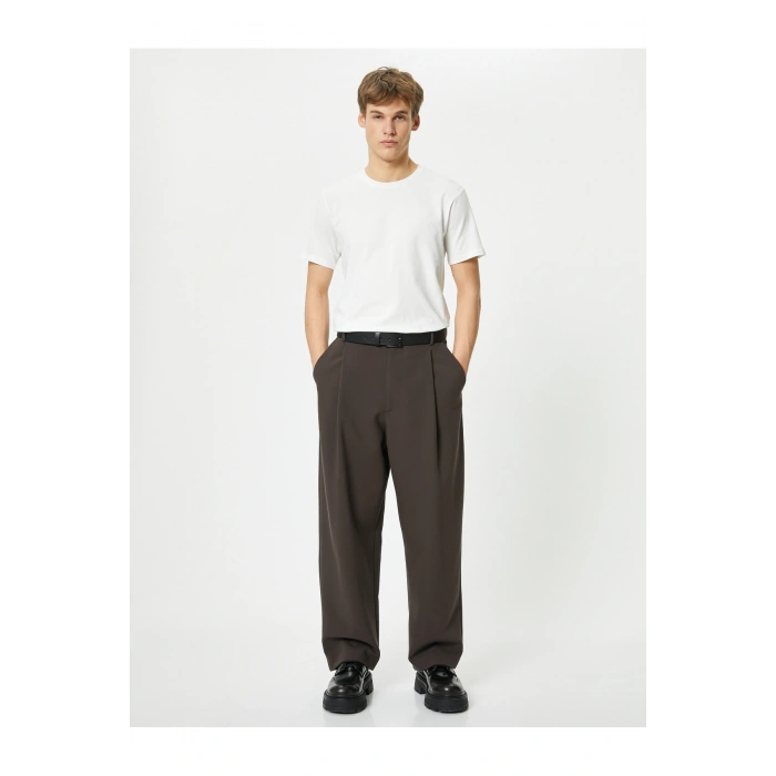 Kısa Kollu Tişört Uzun Kalça Boy Esnek Kumaş Slim Fit Pamuklu